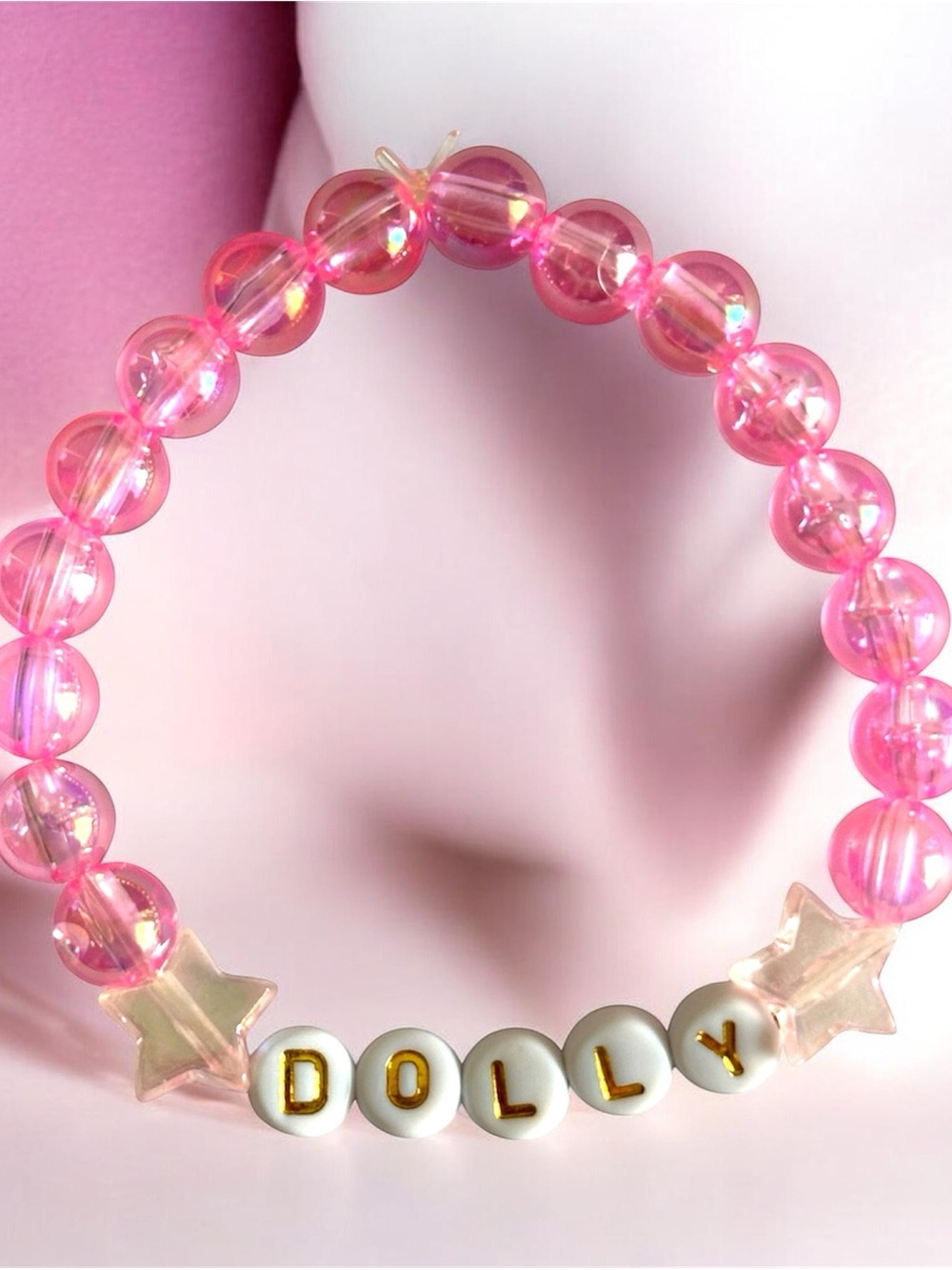 Dolly Parton tribute beaded bracelet